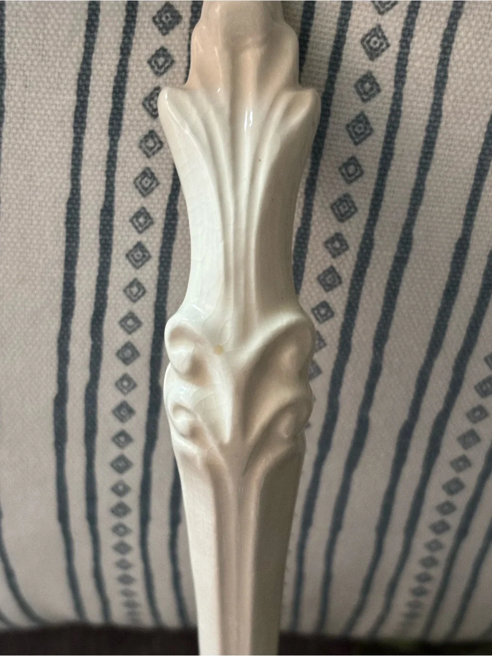 Ironstone Serving Ladle in white - Decorative with its beautiful crazing